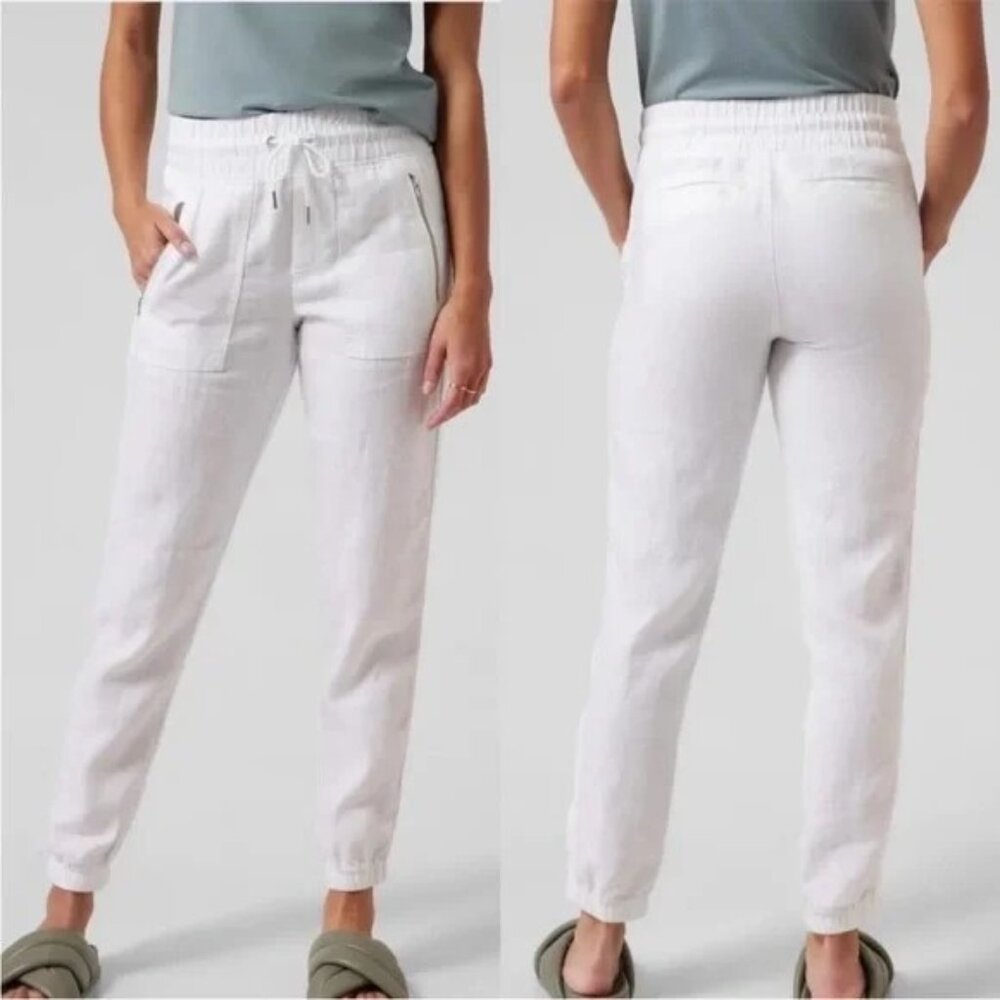 Athleta Cabo Linen Joggers 8 Tall